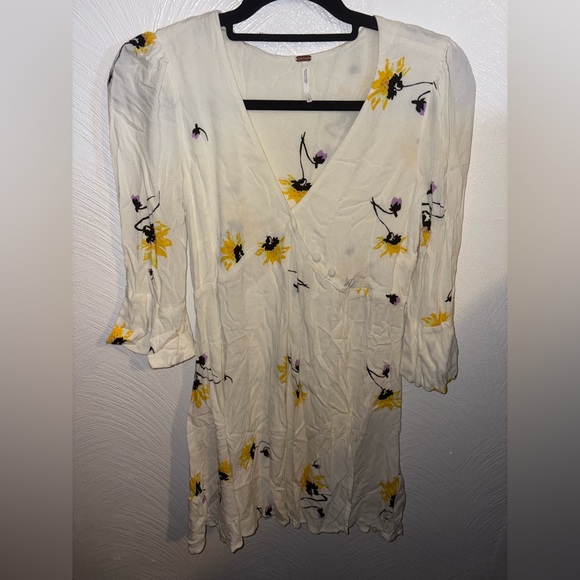 Free People Time On My Size Mini Floral Dress Size S - Picture 2 of 3